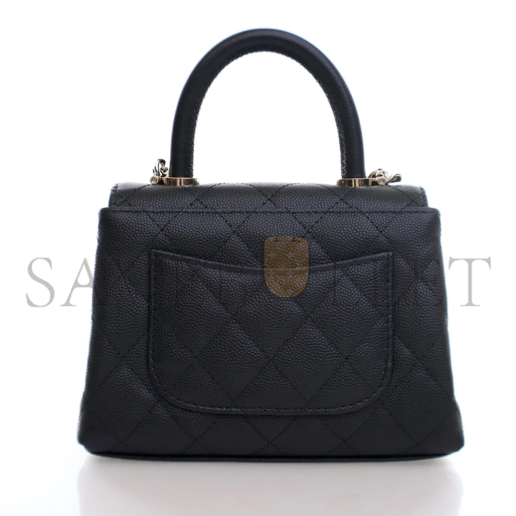 CHANEL MASTER MINI BLACK CAVIAR COCO HANDLE (14.5*11.5*5.5cm) 